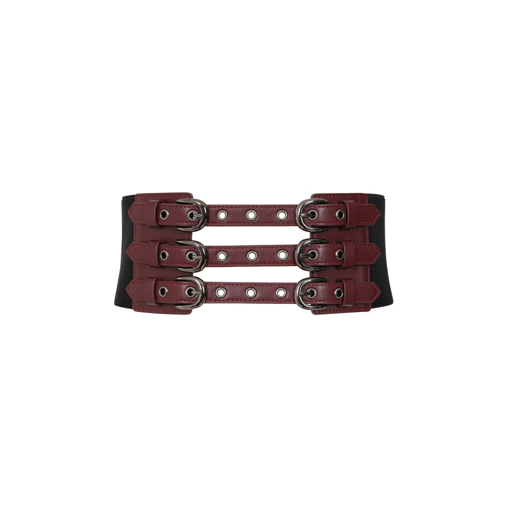 Banned - Mourning Wrap Waist belt - Burgundy